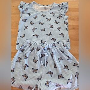 Butterfly Print Pajama Set